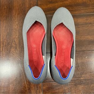 Gently worn charcoal Rothy flats